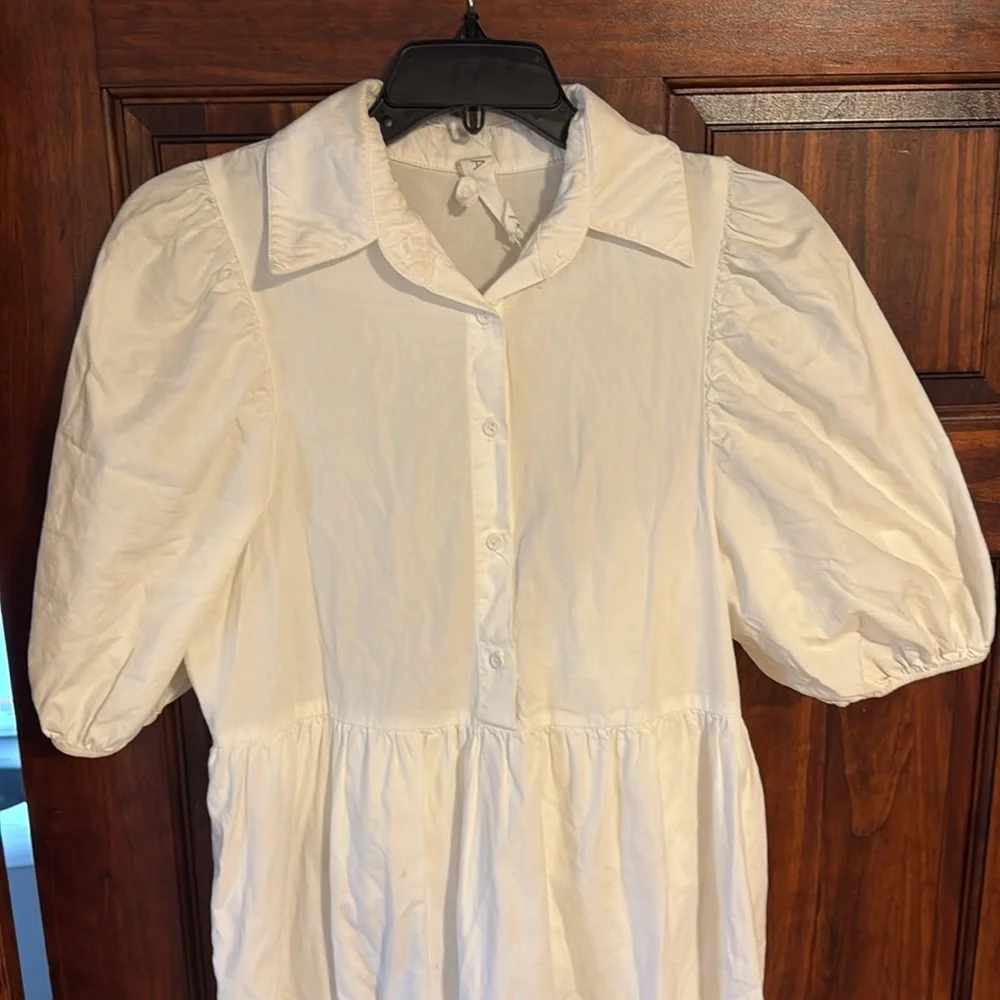 Anthropologie White Midi Dress - Picture 2 of 4